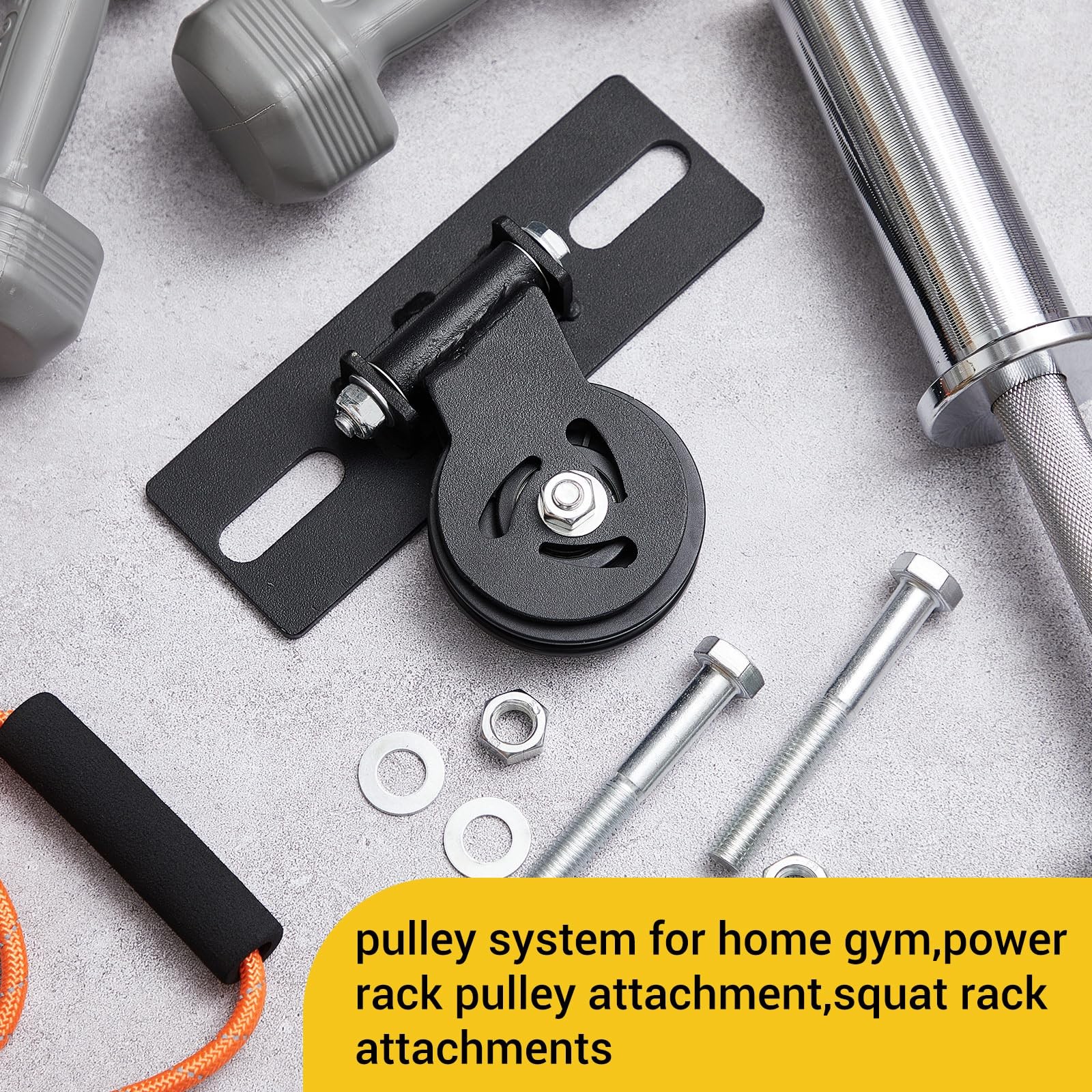 2 Pack Cable Pulley System for Squat Racks Power Rack Pulley Attachment Fits ...