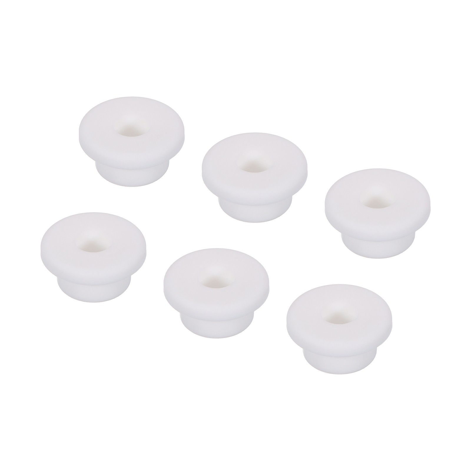 6Pcs T Type Rubber Grommet Mount Dia 20mm ID 10mm H 14mm Seal Protection