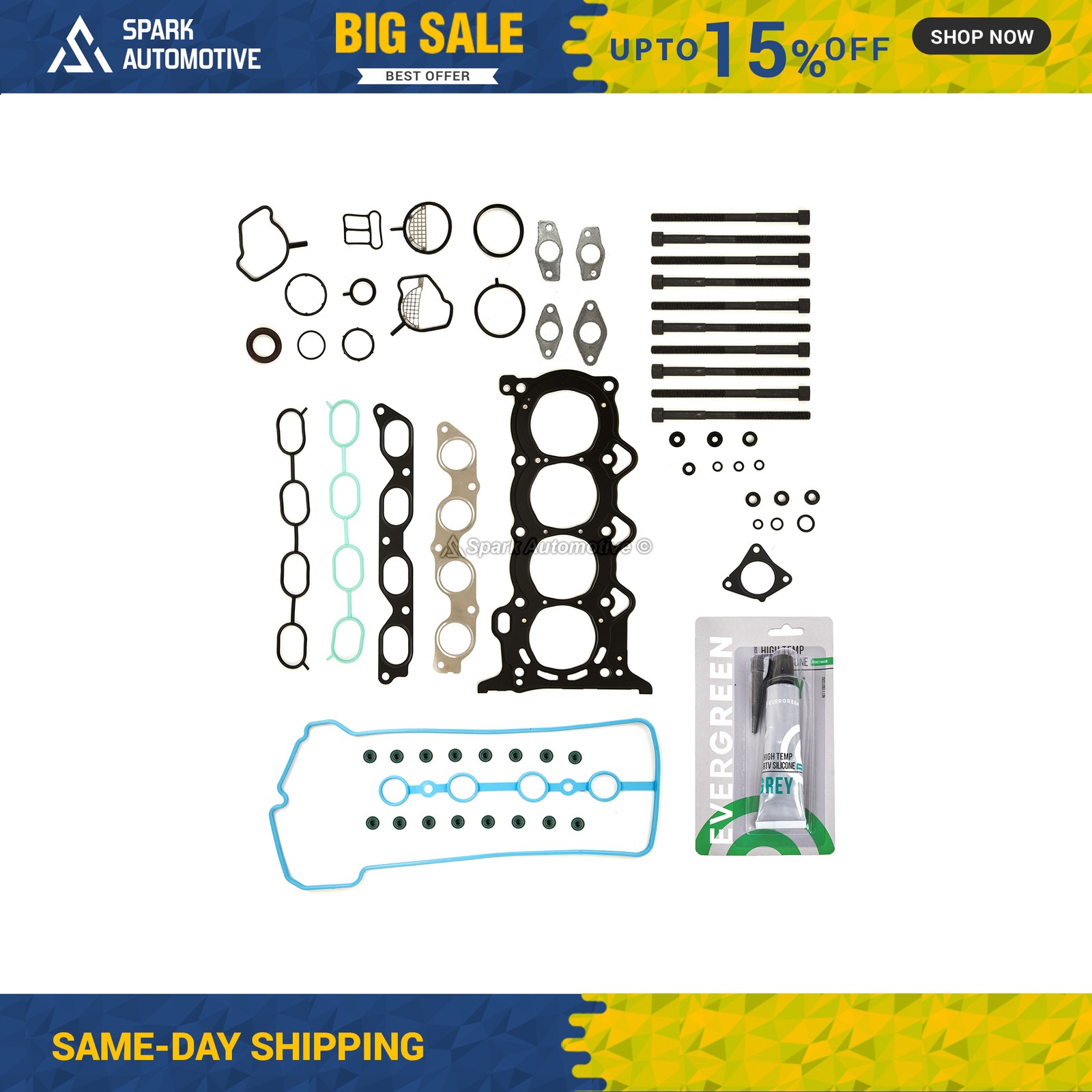 Head Gasket Bolts Set Fit 04-06 Scion xA xB Toyota Echo Yaris 1.5L 1NZFE 1NZFXE