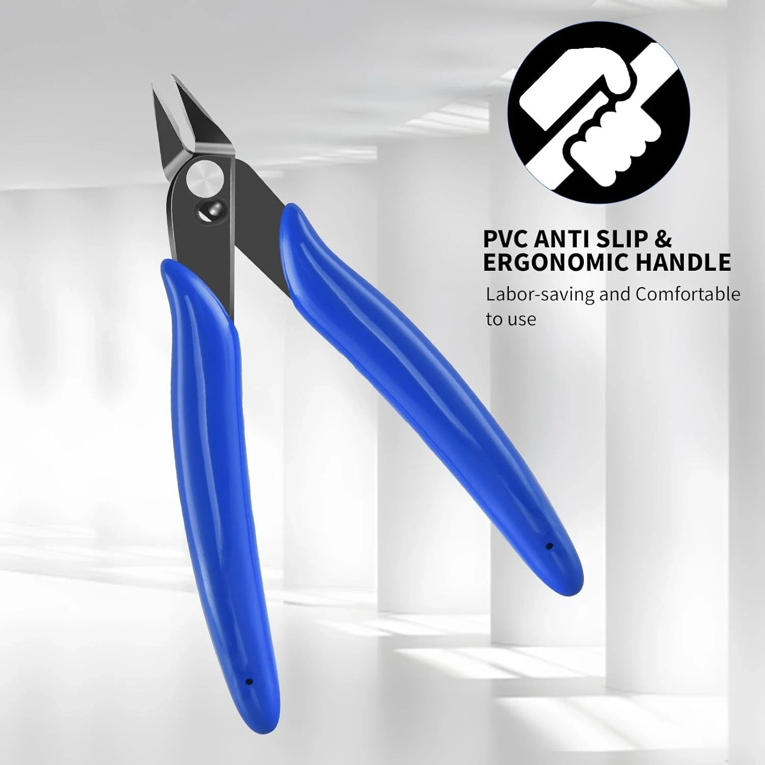 5 Inch Micro Flush Cutter, 2 Pack Small Wire Cutters Spring Loaded Cutting...