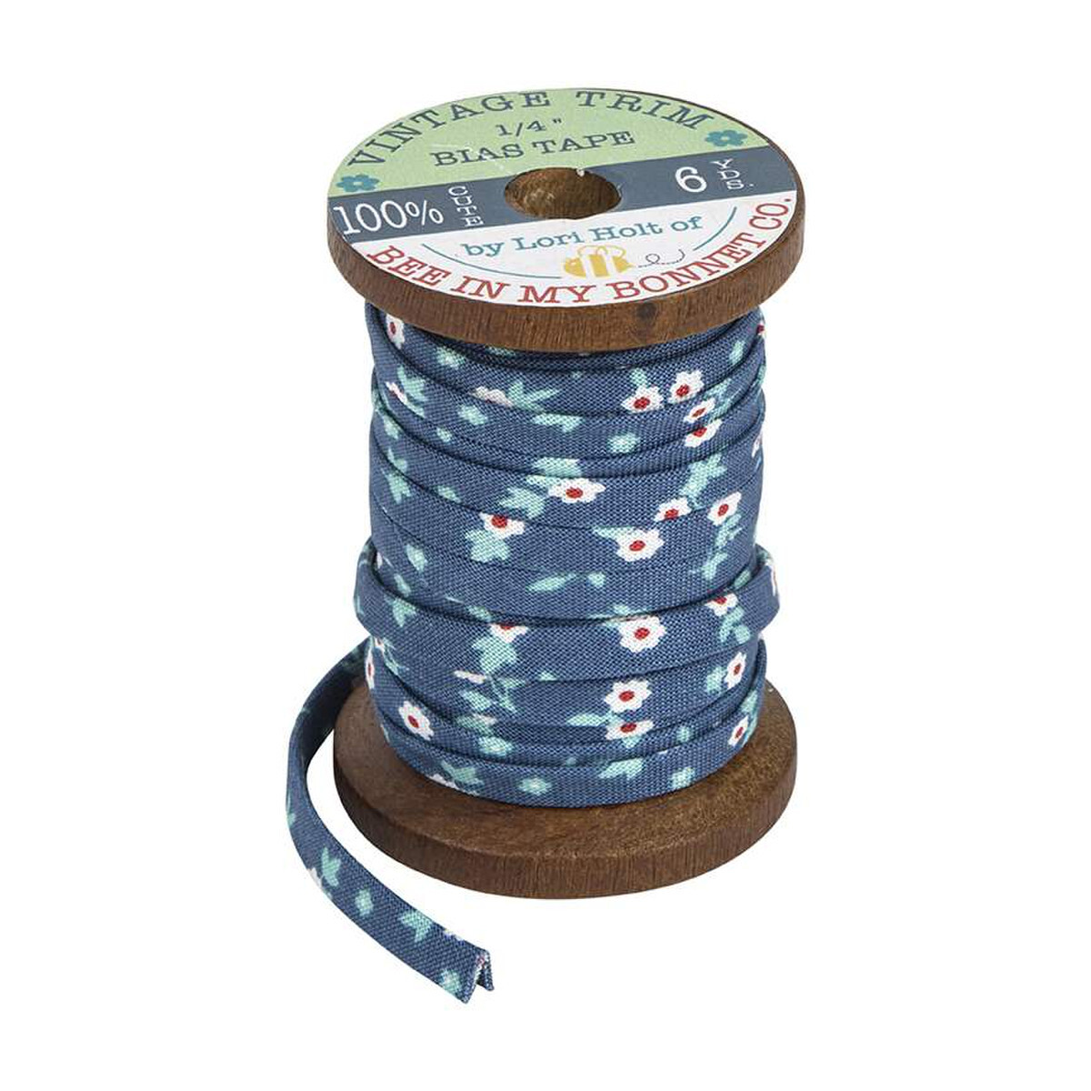 Bias Trim Tape Cook Book Denim Blossom by Lori Holt