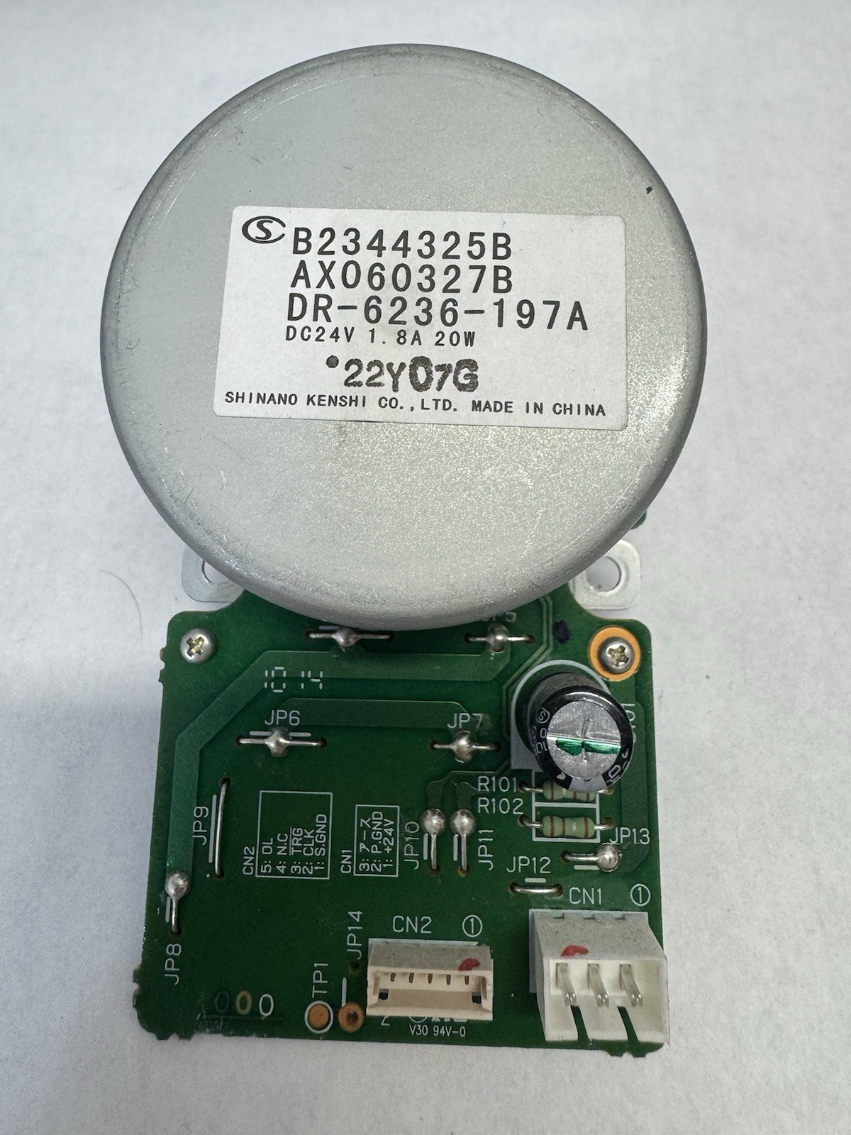 DR-5238-012 Stepper Motor 24V 0.75A w/ Gearbox Driver Board Shinano Kenshi