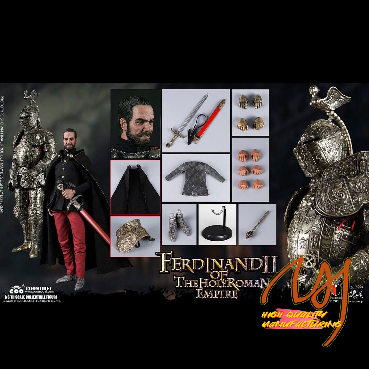 IN STOCK Coomodel SE106 1/6 Ferdinand II Holy Roman Empire Copper Deluxe Ver NEW