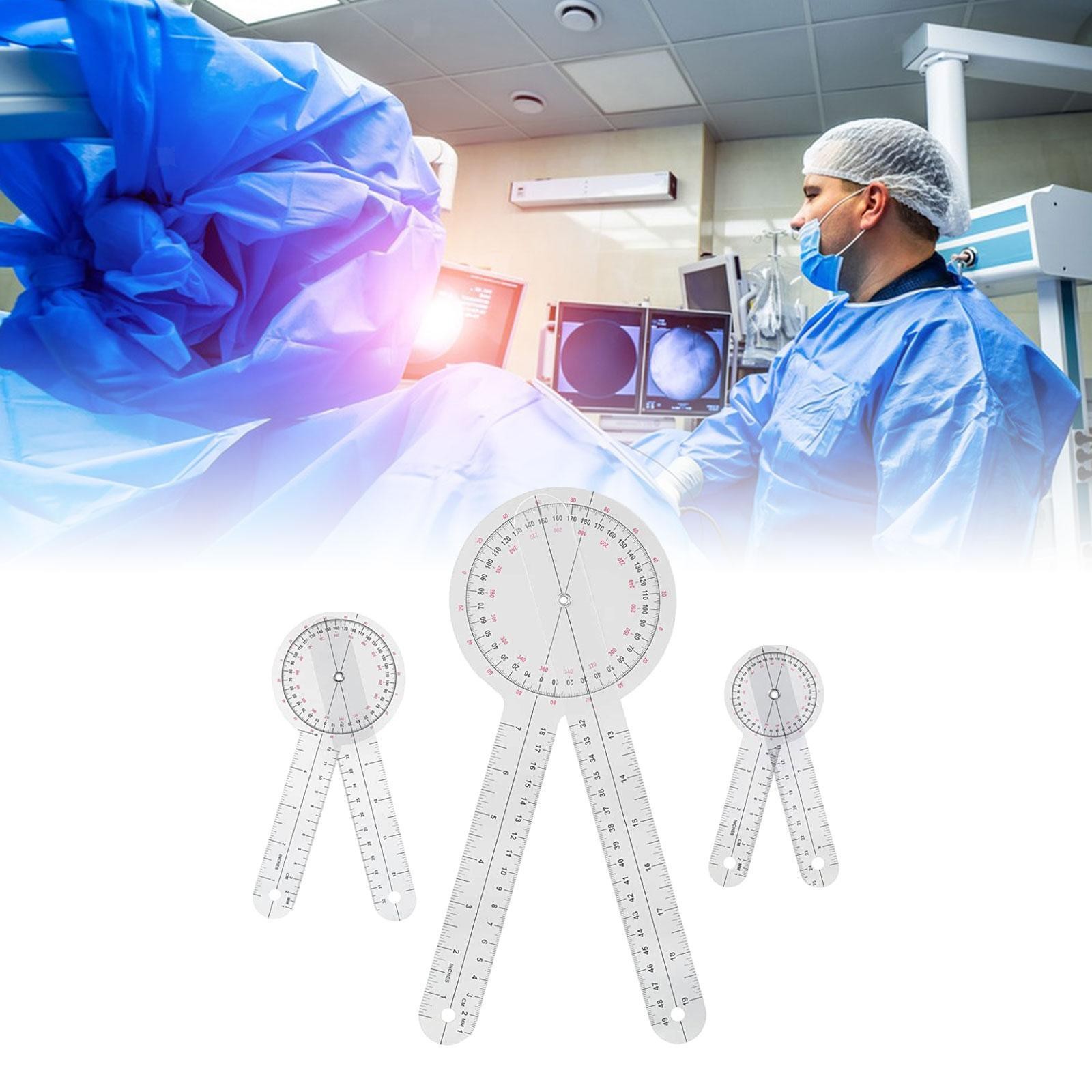 3Pcs Medical Spinal Angle Ruler Goniometer Measuring Ruler Ruler Physical Angle