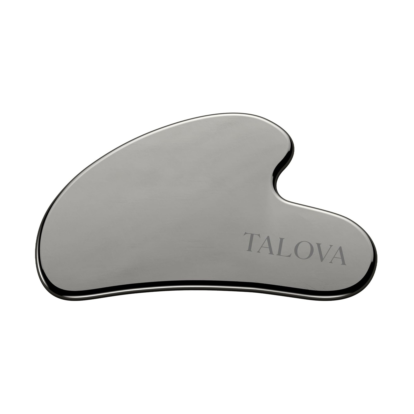 TALOVA - 304-Grade Stainless Steel Gua Sha Facial Tool, Easing Silver
