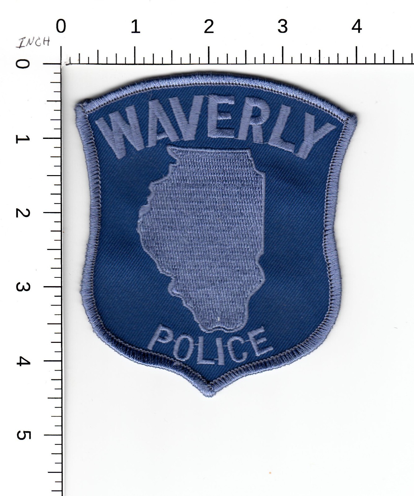 WAVERLY ILLINOIS POLICE COLLECTIBLE PATCH STATE OUTLINE