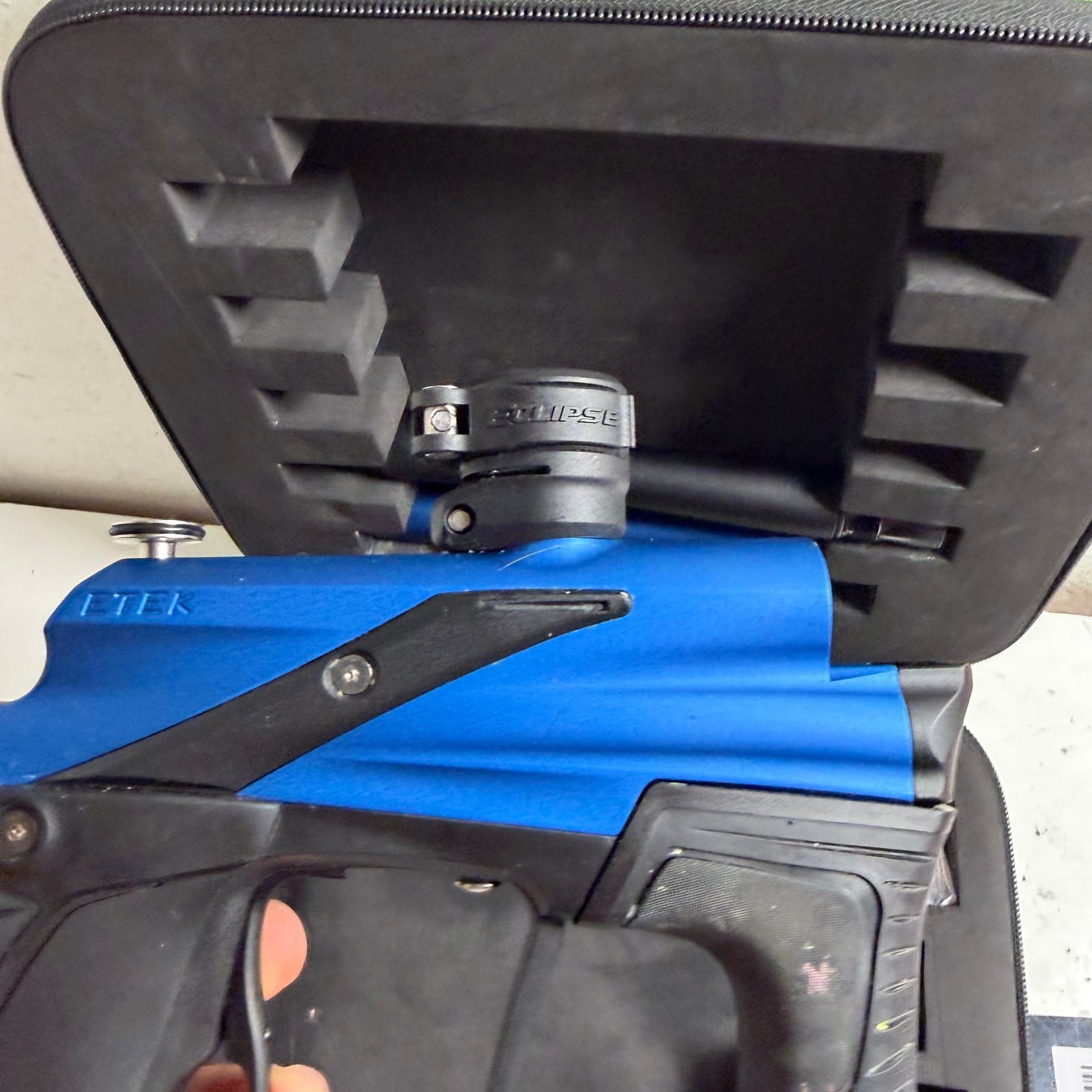 Planet Eclipse Etek 5 Blue Black 2-Piece Barrel Electronic Paintball Marker Gun