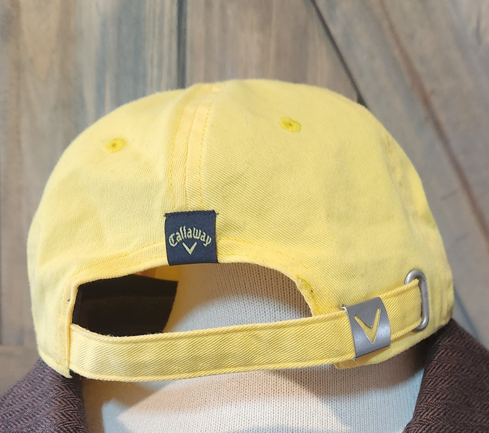 Callaway Yellow Golf Strapback OS Adjustable Baseball Cap Hat Logo Casual