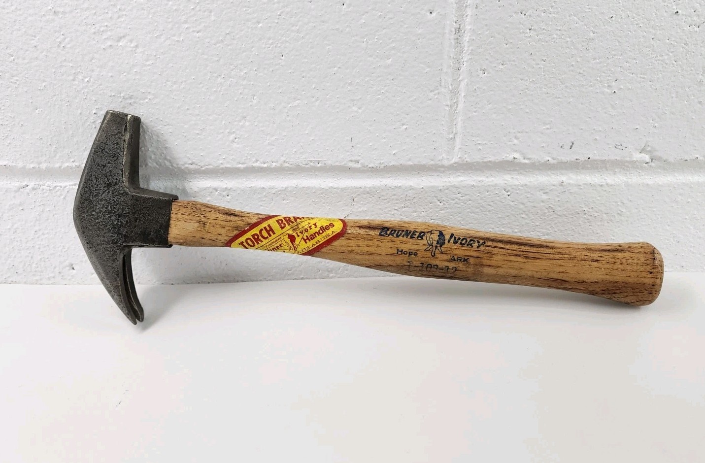 Vintage Farriers Hammer w/ NOS Bruner Ivory 'Torch Brand' Handle