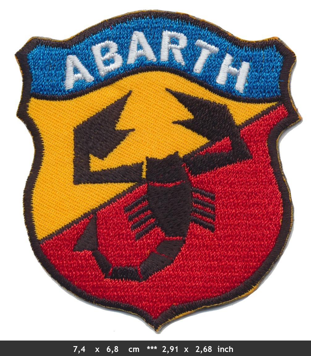 ABARTH Patches Embroidered Sew Iron On cars Fiat Tuning Racing Italy v3