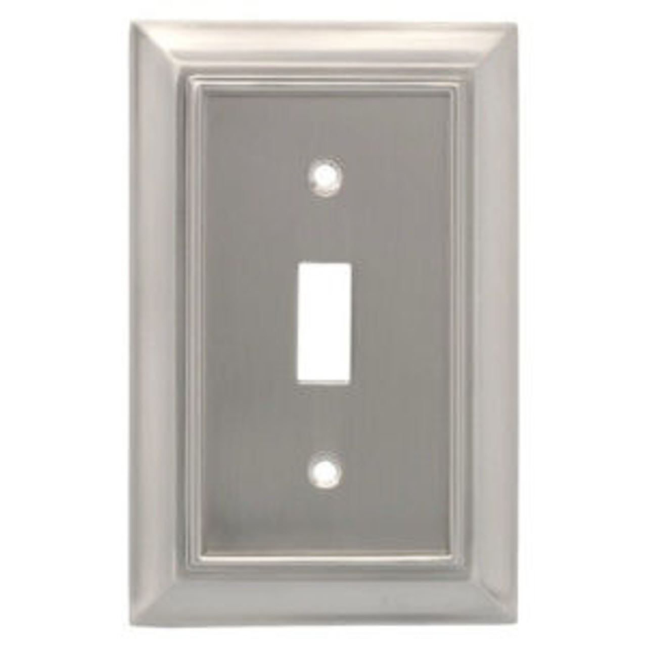 Architectural Single Switch Wall Plate Satin Nickel