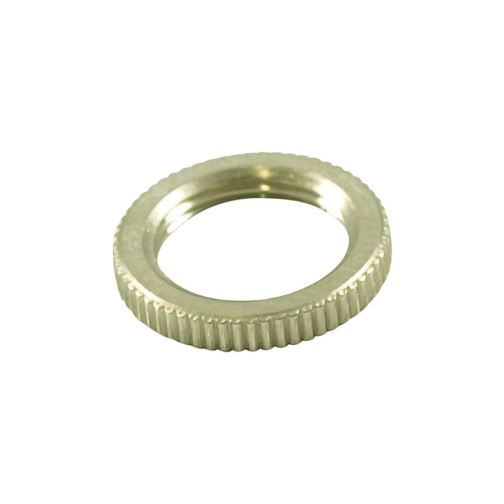 Switchcraft Knurled Toggle Switch Nut,  Flat - Nickel (U.S.)