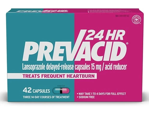 Prevacid 24 Hour Acid Reducer, 15 mg, 42 Capsules, Exp. 01/2026 *Free Shipping*