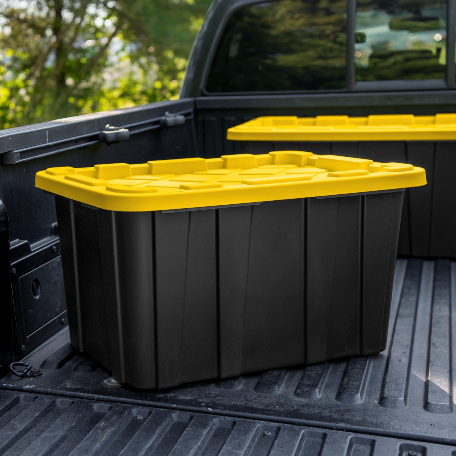 Sterilite Large Storage Bin, 27 Gallon Durable Plastic Storage Tote with Snap-O
