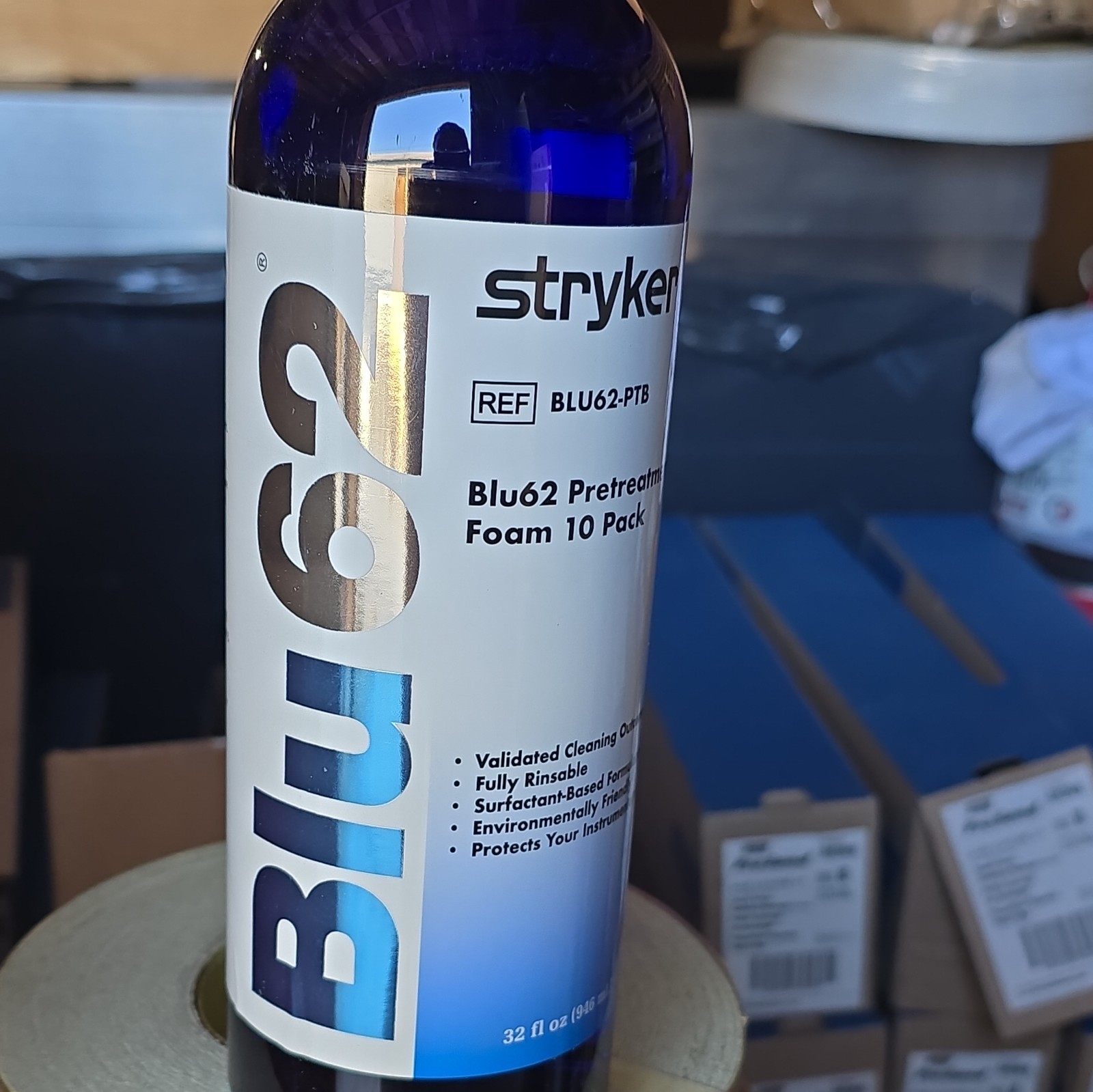 Stryker Blu62 PreTreatment Foam BLU62-PTB 32oz -Fast Shipping! exp 10-6-2029