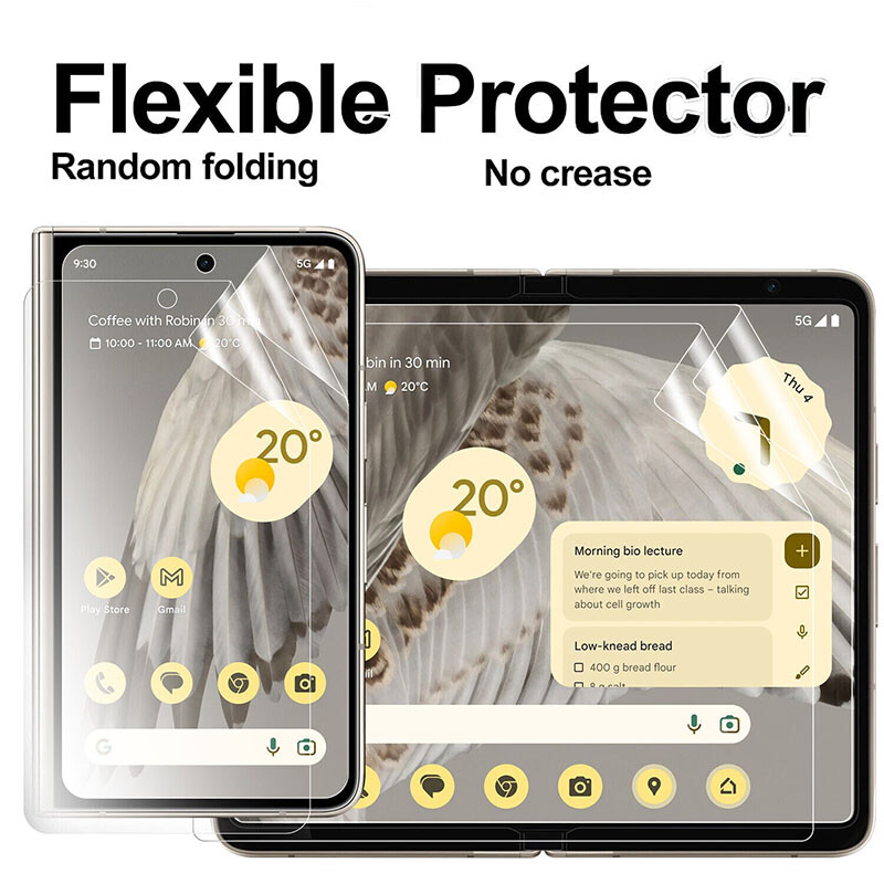 2 Set Front+Inside+Back Hydrogel Screen Protector for Google Pixel 9 10 Pro Fold