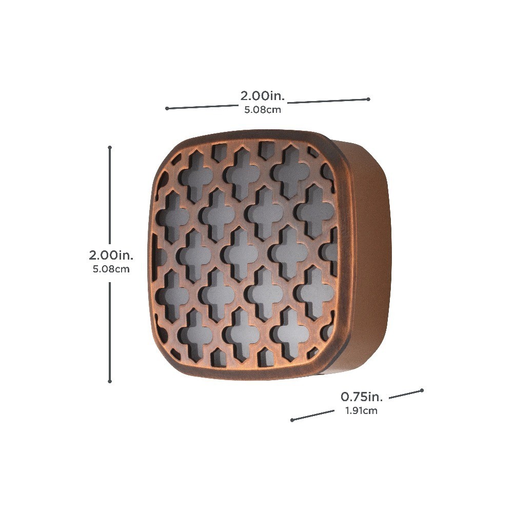 Moroccan Style LED Night Light Light Sensing Bronze Finish 2 Inch 0.75 Inch