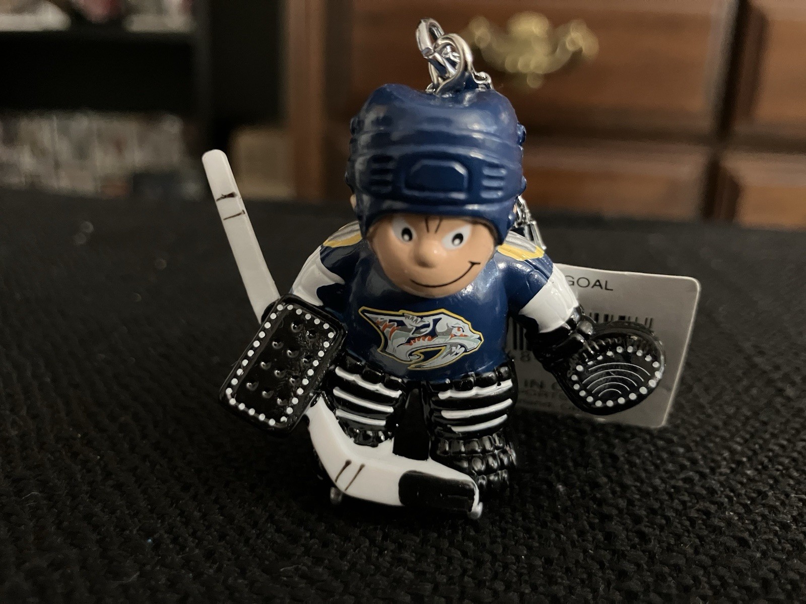 Nashville Predators NHL lil Sports Brat hockey goalie keychain - New J.F. Sports