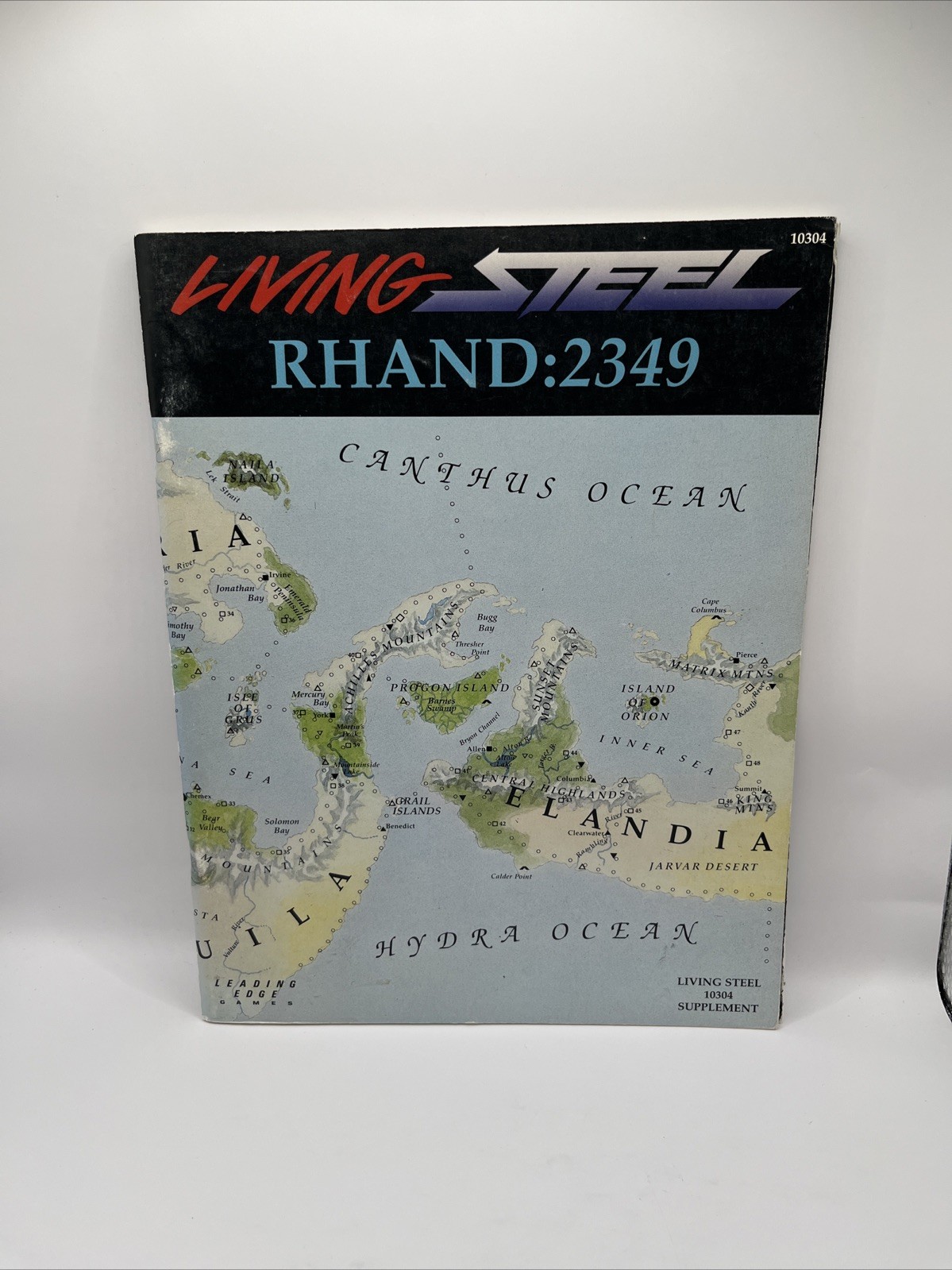 Living Steel RHAND: 2349 Supplement 10304 RPG Leading Edge Games 1988 WITH MAP