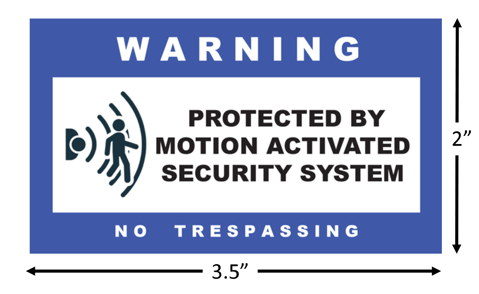 Protected By Motion Activated Security Warning Stickers / 6 Pack + FREE Shipping