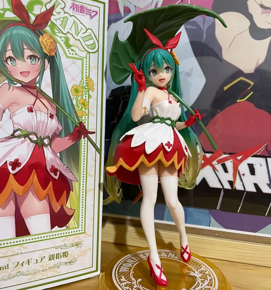 Hatsune Miku Wonderland PVC Anime Figure Thumbelina Desktop Toy Gift