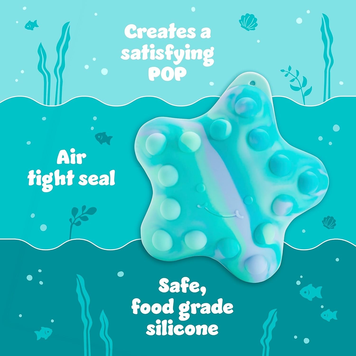 Mold Free Starfish Bath Toy Baby Toddler Sensory Fidget Bathtub Toy