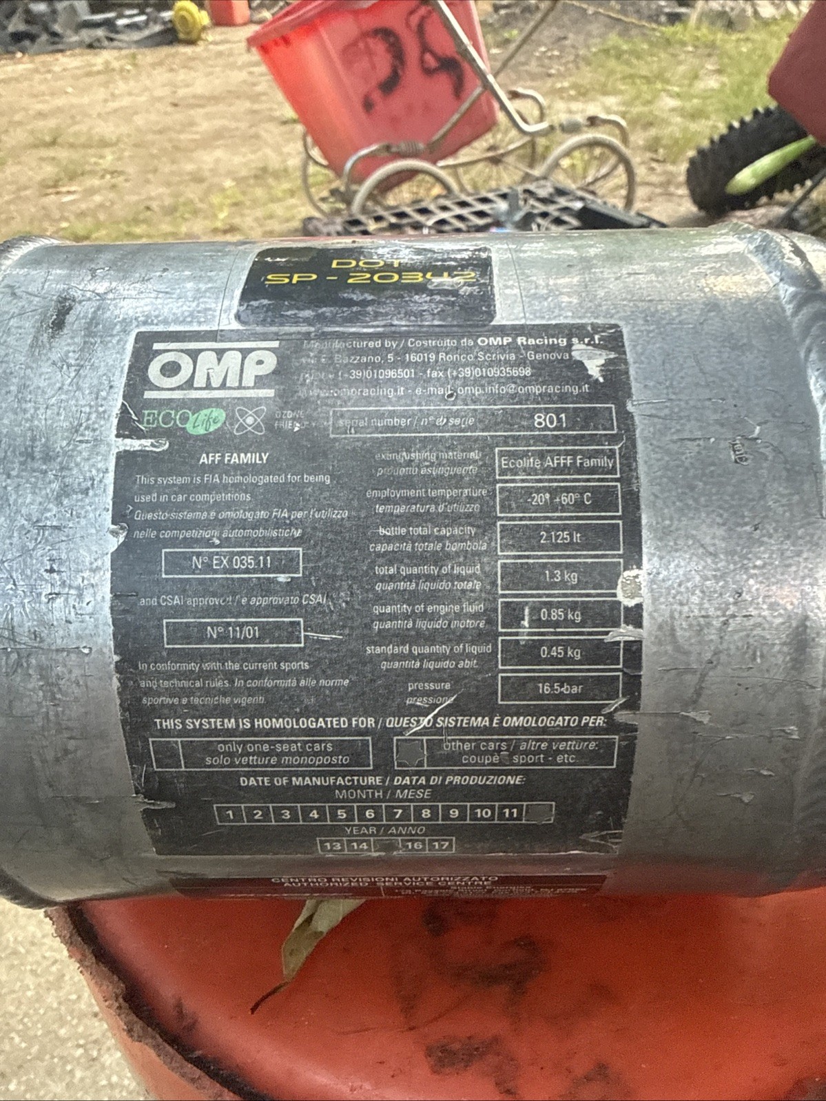 Omp Platinum Collection Fire Extinguisher Sysytem