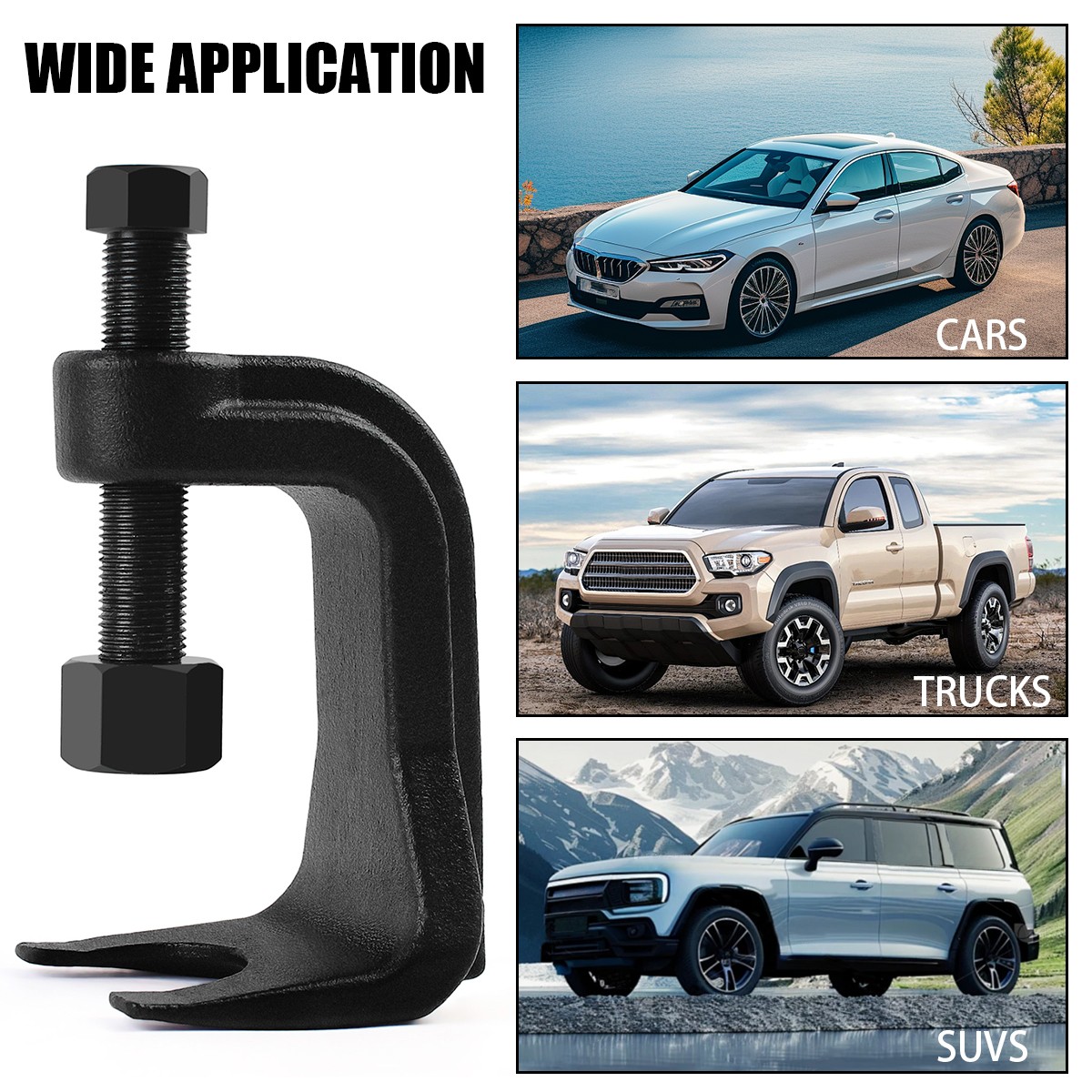 Black Ball Joint Separator for Cars Trucks SUVS Ball Puller Extends Up to 2 3/8"