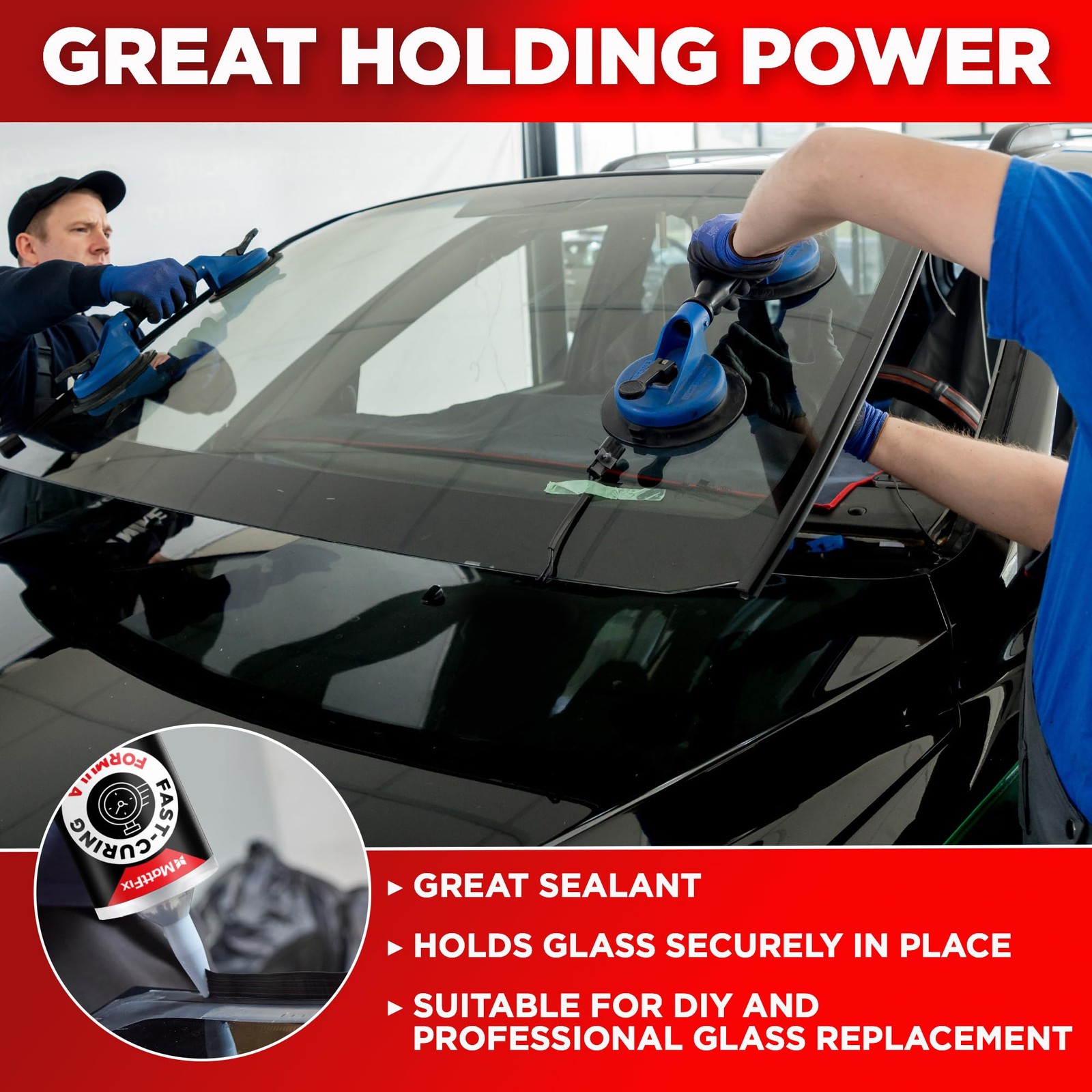 Windshield Adhesive – Easy to Apply – Fast Curing & Weather Resistant – High-