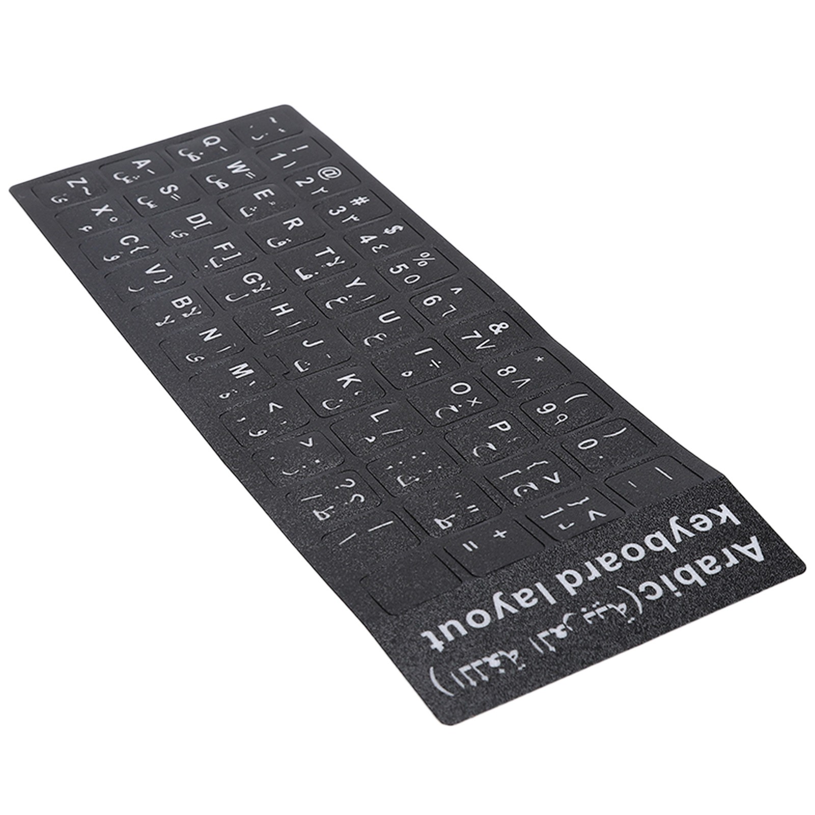 Hot Arabic Keyboard Sticker Waterproof White Letters Notebook Desktop PC