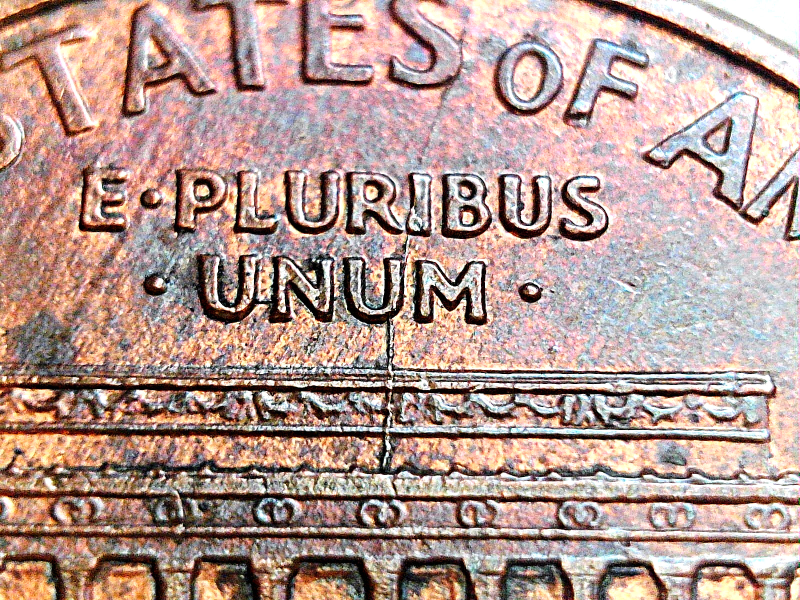 1994 Lincoln Memorial US Cent | Reverse Die Crack