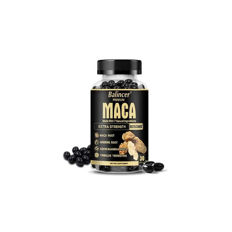 Maca Root Capsules Increase Muscle Strength Endurance Energy Supplement for Men