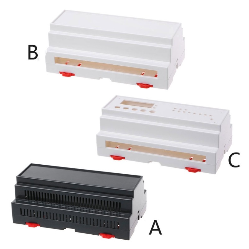 158x88x59mm ABS Plastic Box Enclosure Electronics Industrial Rail Project for Ca