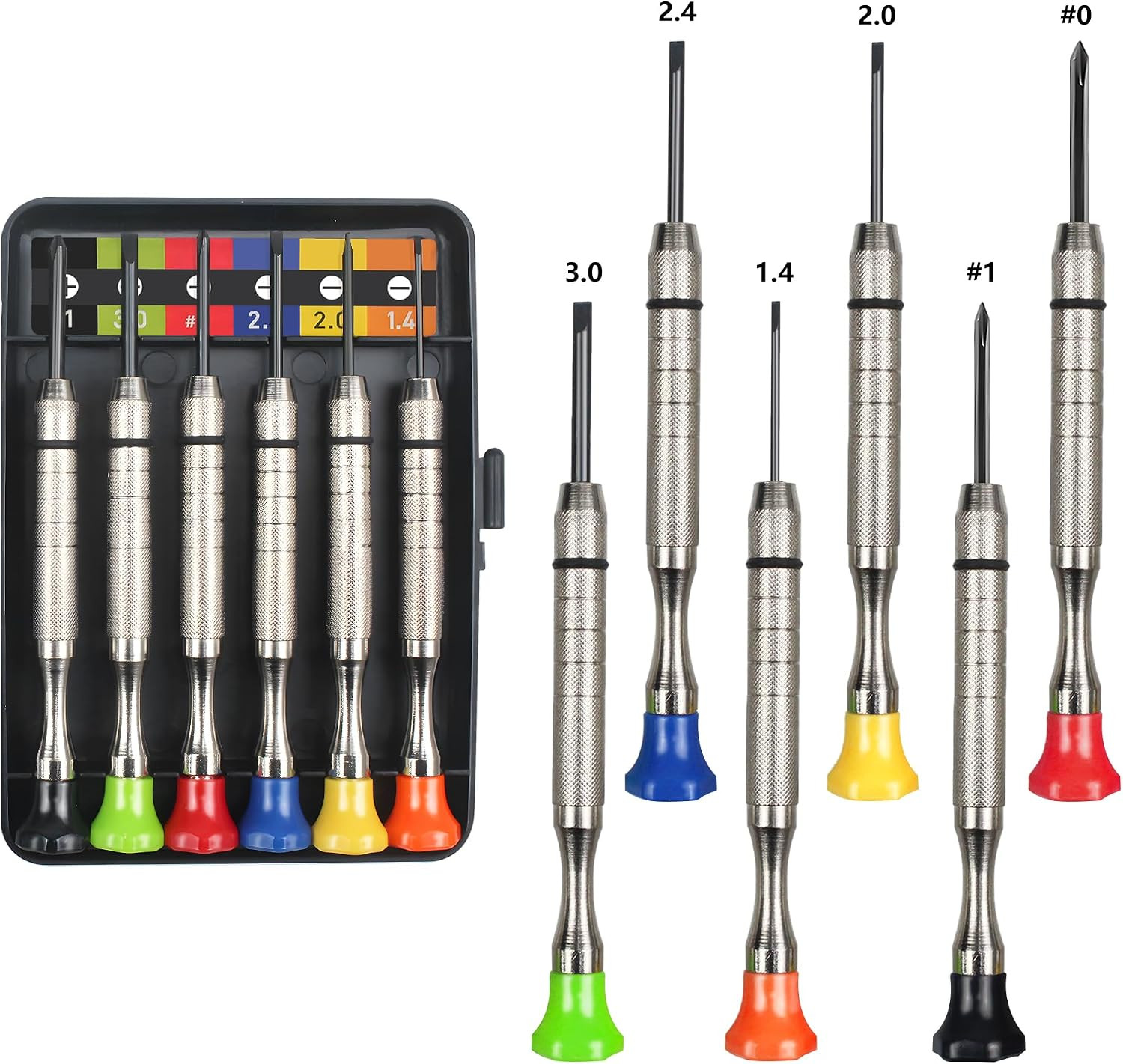 6Pcs Precision Screwdriver Set Micro Flathead Phillips Eyeglasses Watch Repair