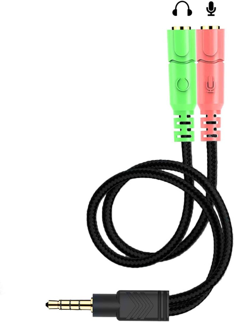 3.5Mm Jack Cable Headset Adapter Kit CTIA for Laptop PS4 Smartphone Xbox One Tab