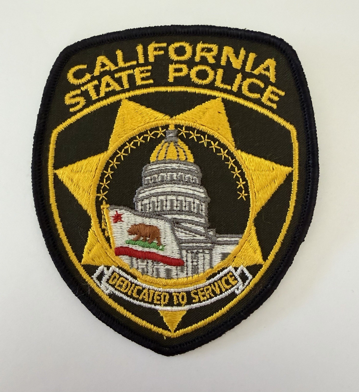 VINTAGE DEFUNCT CALIFORNIA STATE POLICE PATCH CAPITOL #D58