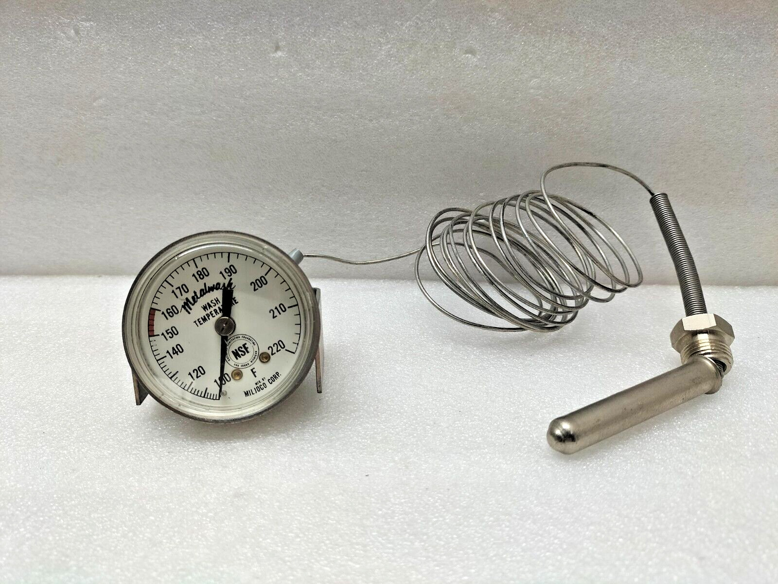 MILJOCO CORP. V20664002 WASH TEMPERATURE GAUGE 100-220°F