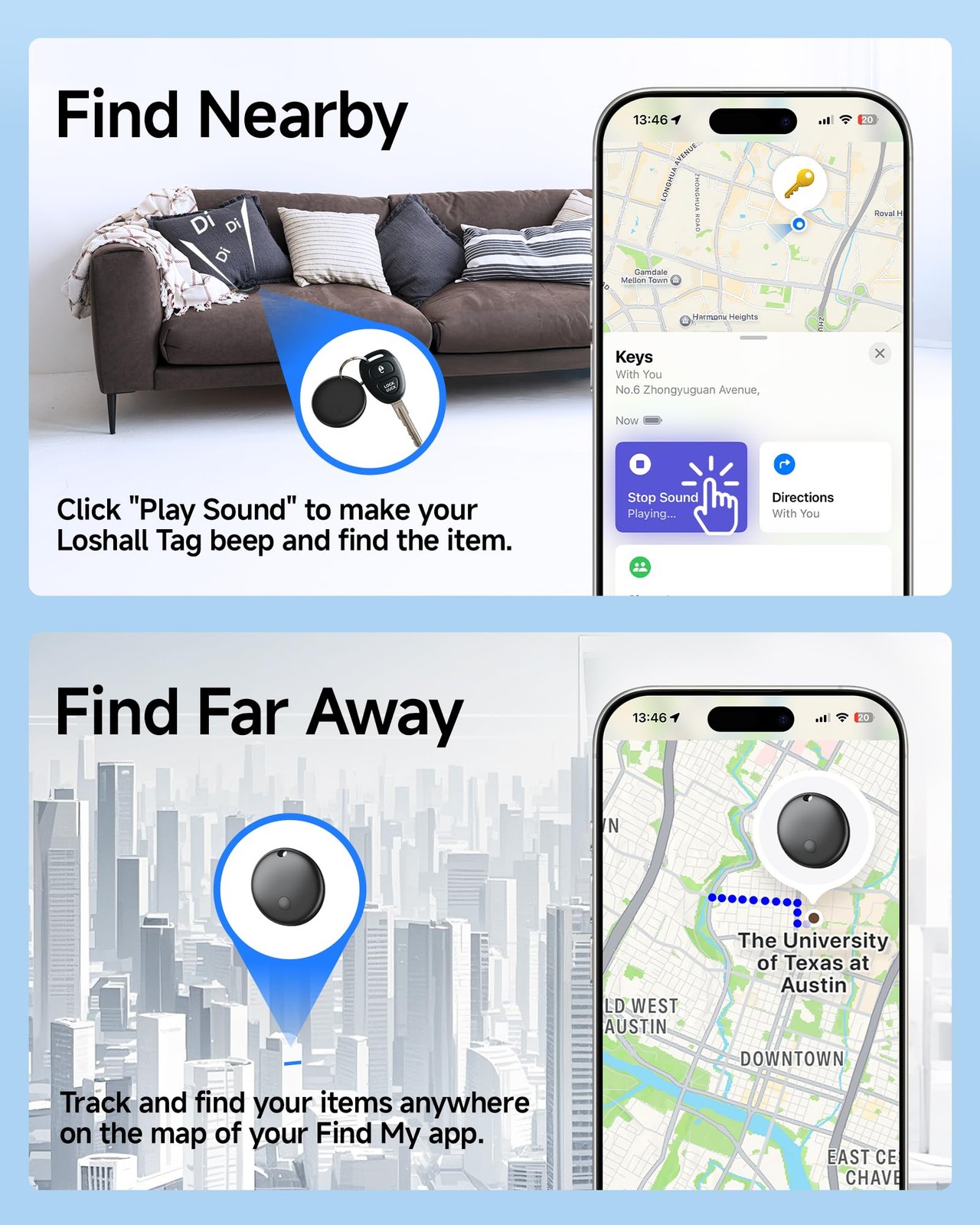 Ekebaotek Compatible with Air Tracker Tags-4 Pack-Smart Bluetooth Black
