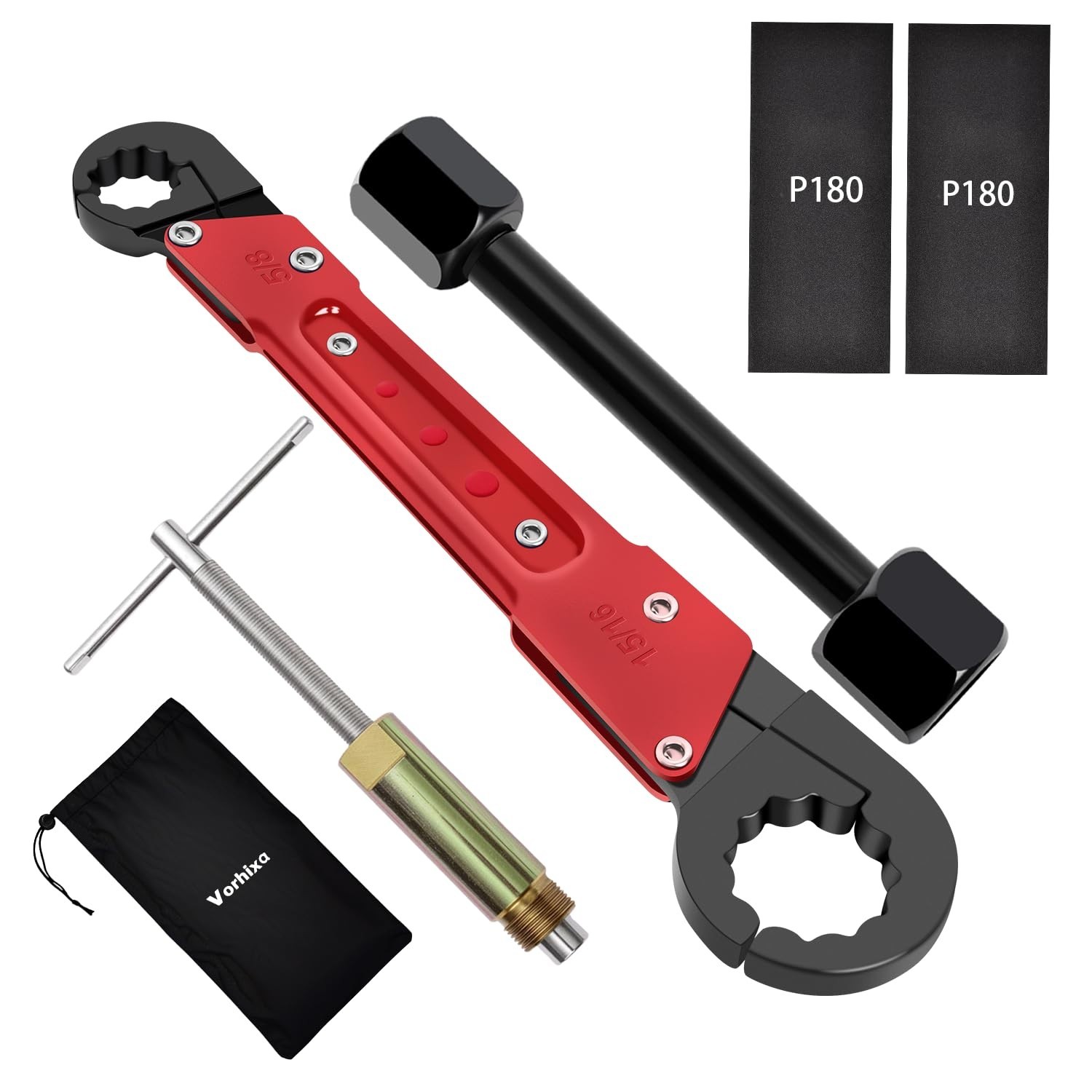 6-Piece Plumbing Tool Kit - Angle Stop Wrench, Compression Sleeve Puller, Sandpa