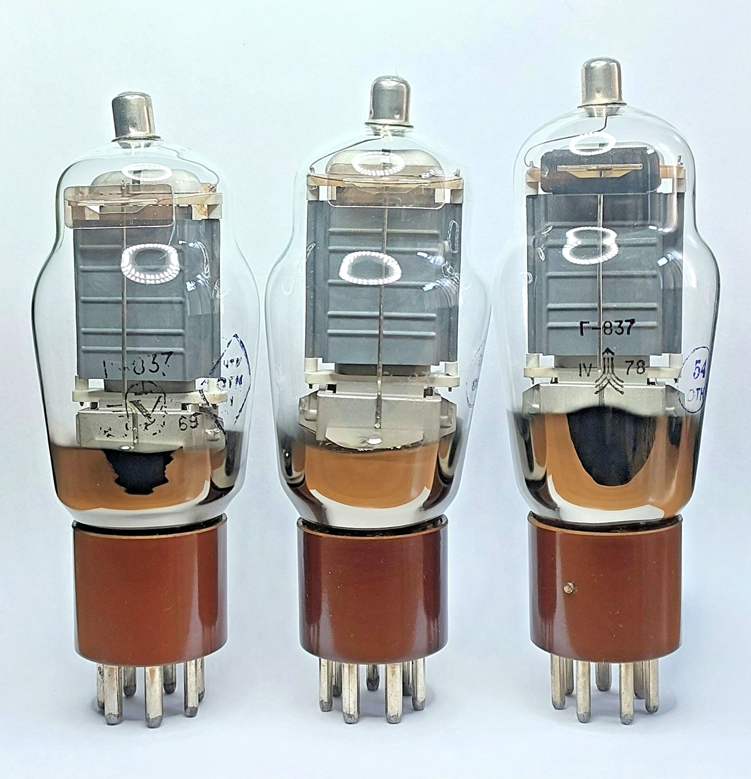 3x G-837  837  Г-837 VT-101 Generator Pentodes Vacuum Tubes NEW NOS