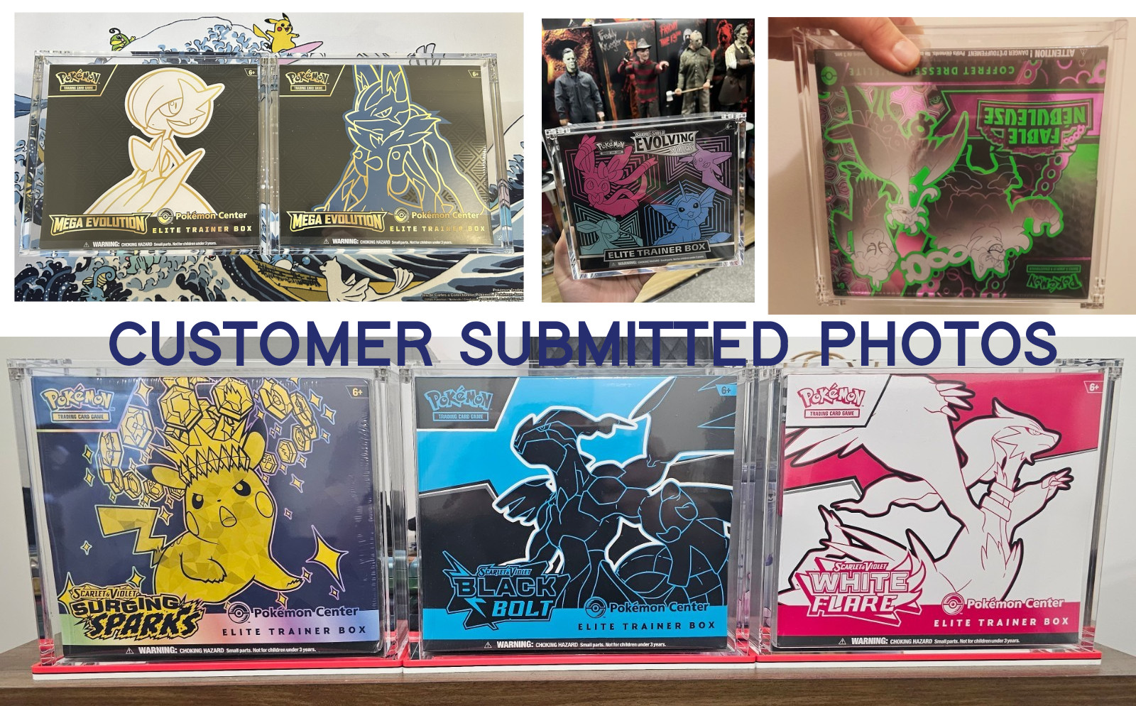 Pokemon ETB Acrylic Case 8mm For Elite Trainer Display Storage Case