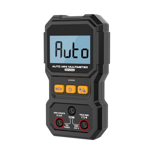 True RMS Auto-Ranging Mini Multimeter - 4000 Counts - NCV, DM202
