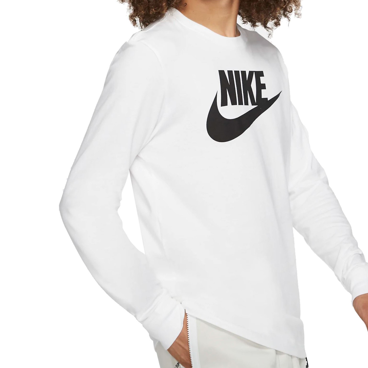 MENS NSW LONG SLEEVE TEE ICON FUTURA T-SHIRTS (WHITE/BLACK)