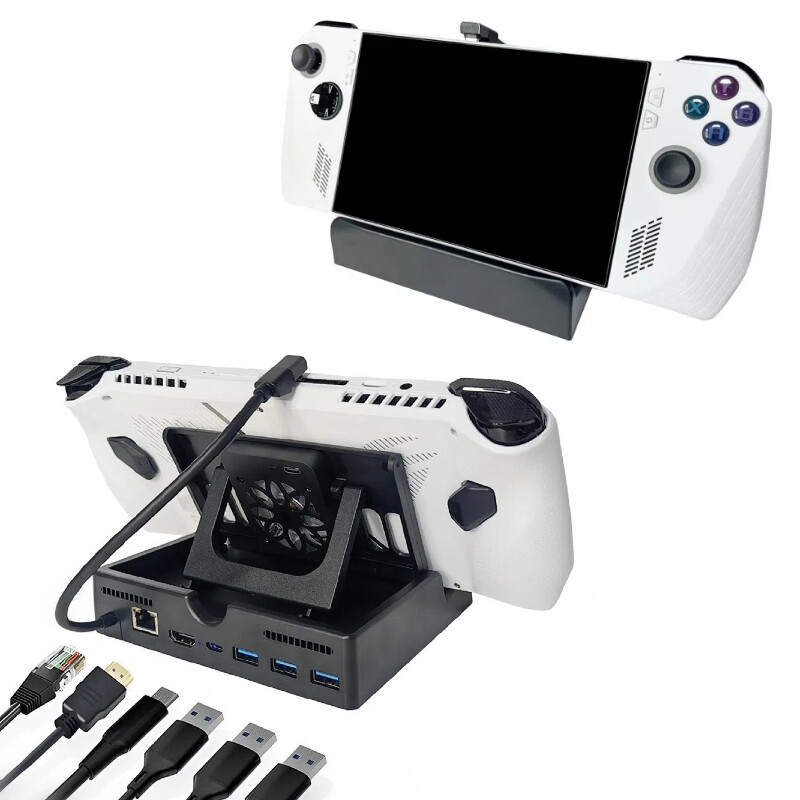 For ASUS ROG Ally Game Console 6in1 Type-C HUB Docking Station Stand Accessories