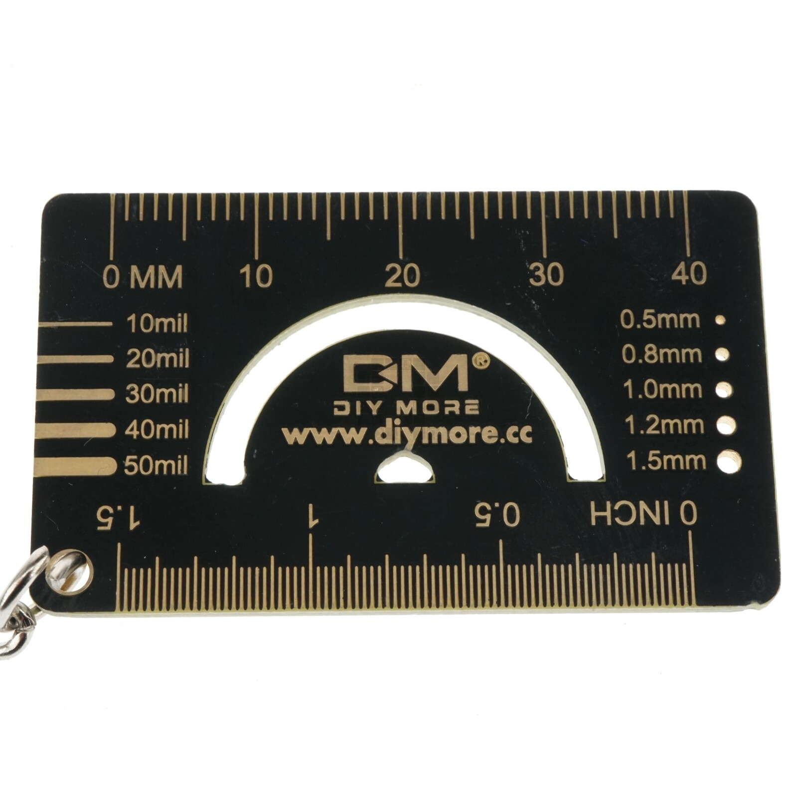 DIY More 020111 Keychain Printed Circuit Board PCB Ruler Surface Mount Angle