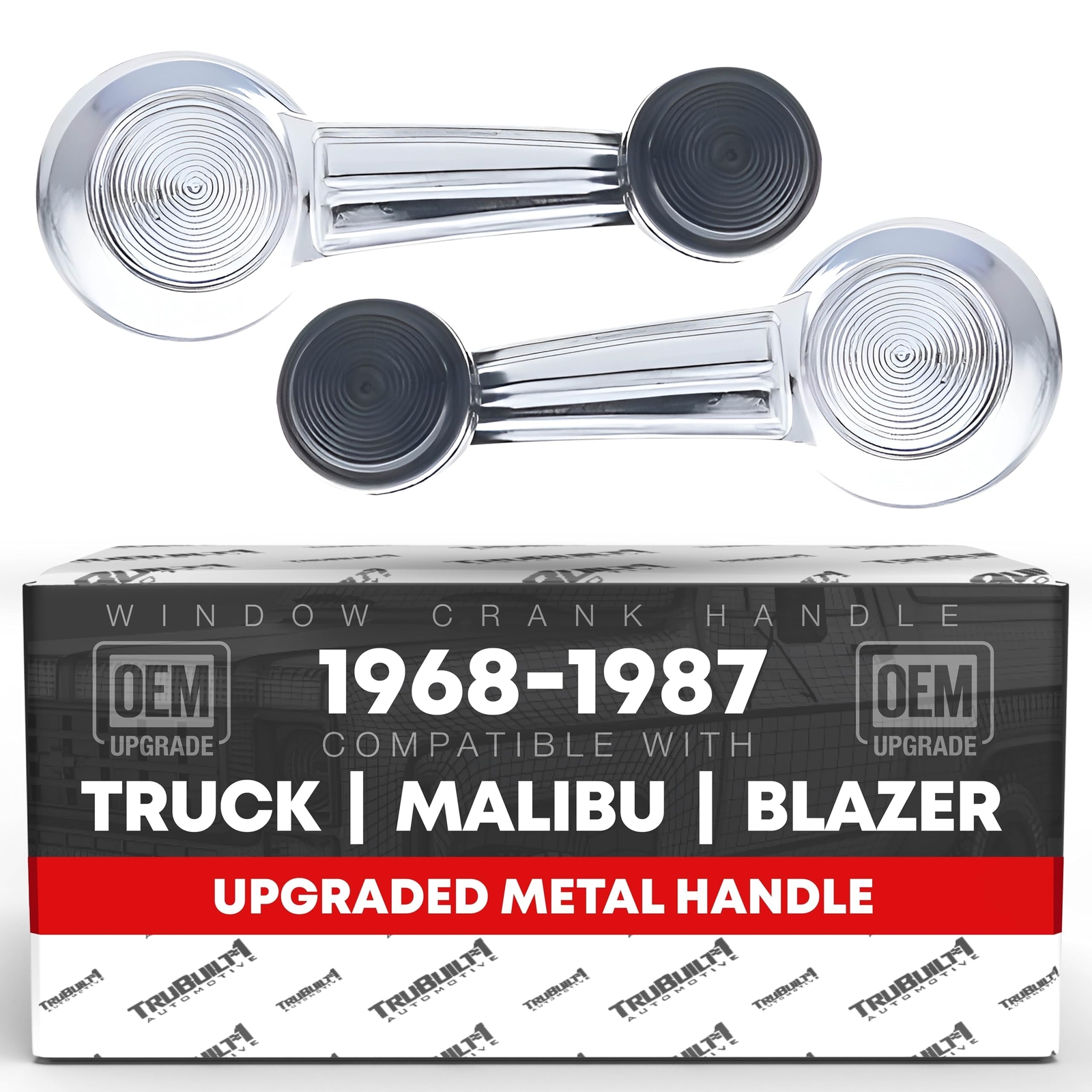 Window Crank Handle Set- Front/Rear Driver & Passenger - Compatible with 1965...