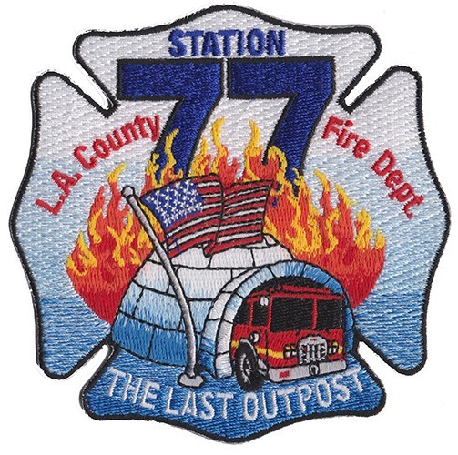 LA County Station 77 The Last Outpost Fire Patch NEW .