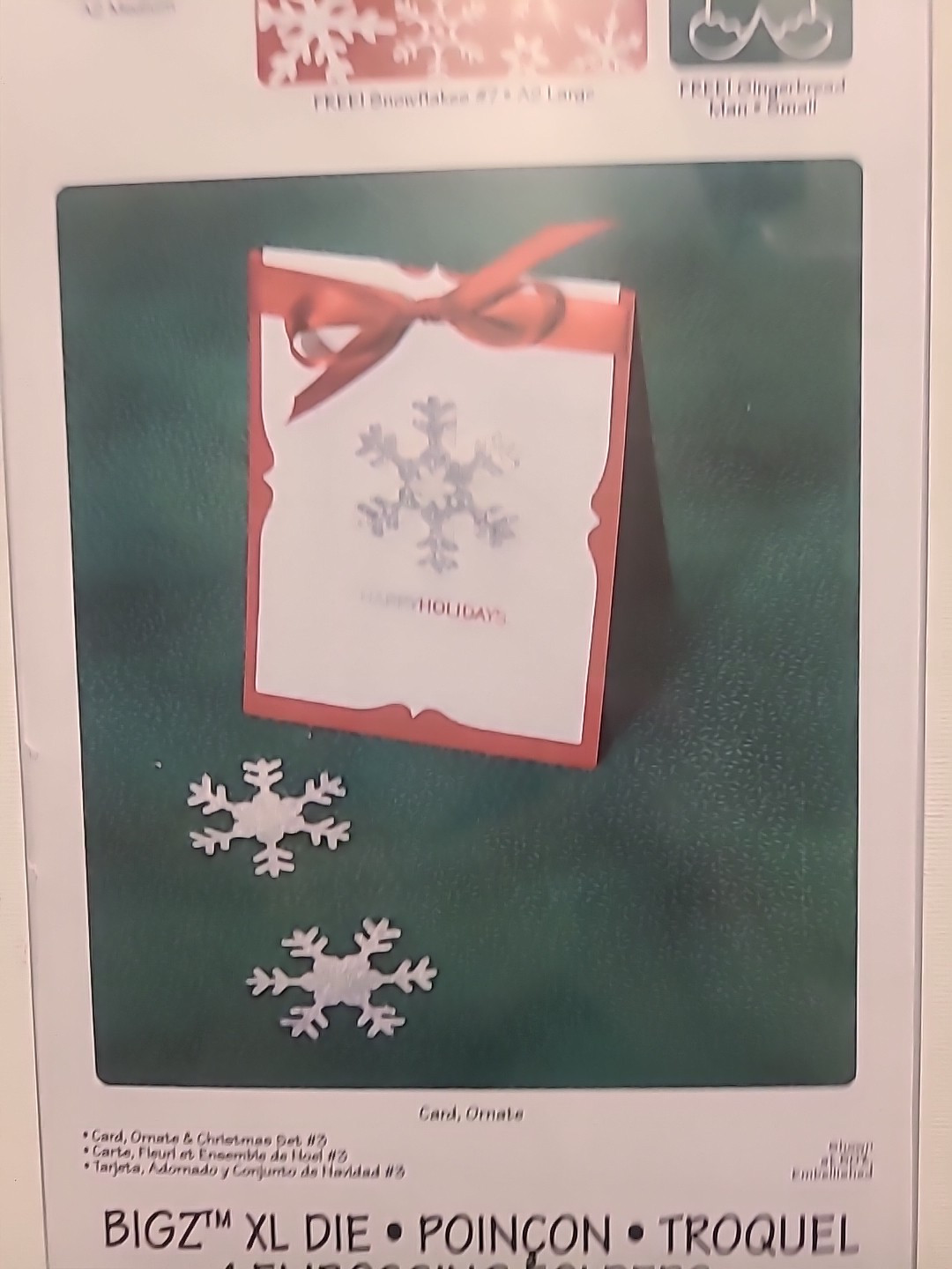 Sizzix Bigz XL Die 656970 Card Ornate & Christmas Set #3 Greeting Card DIE ONLY