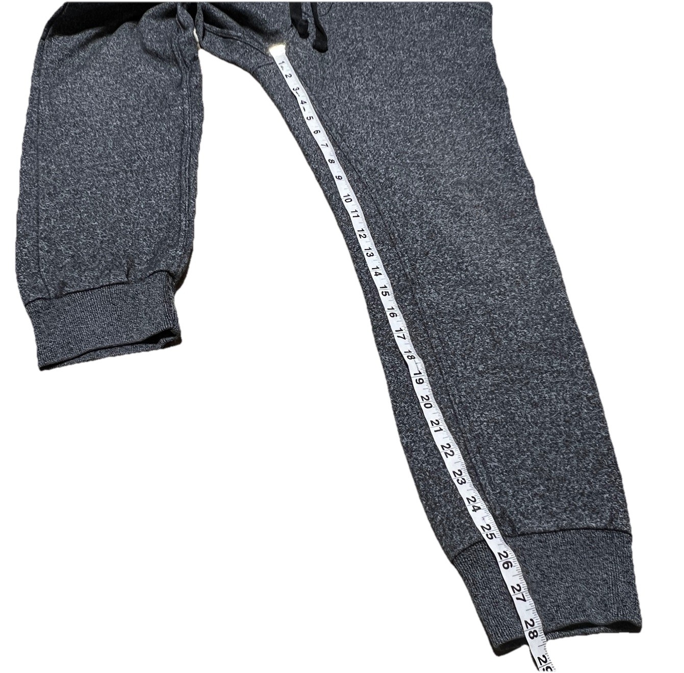 Free Planet Mens Jogger Sweatpants Black Speckle Button Zip Drawstring Size S