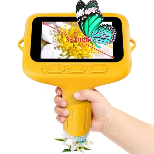 Kids' Digital Microscope - 3" Screen 1000X Handheld - HD - Yellow